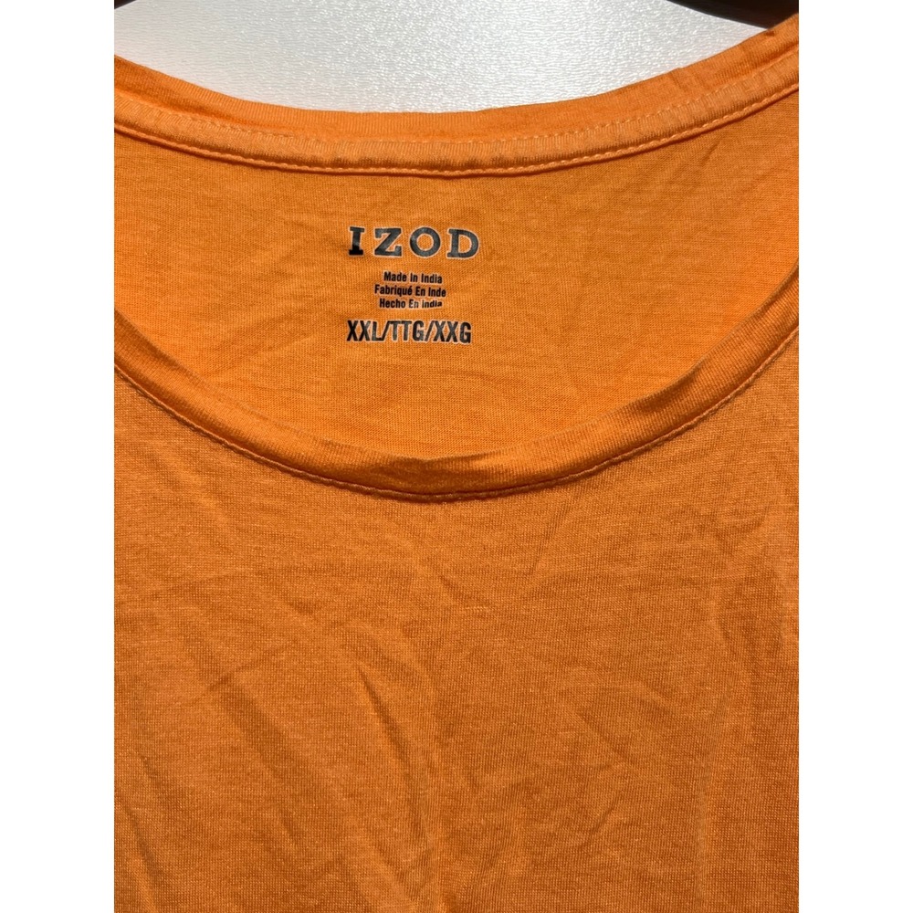 IZOD Womens XXL Orange Short Sleeve Scoop Neck Cotton Modal Blend Basic Tee - Picture 2 of 12